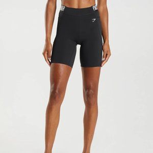 Gym shark TRAINING BRANDMARK CYCLING SHORTS-BLACK